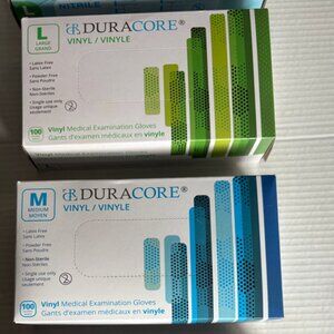DuraCore Vinyl & Nitrile Gloves – 4 Boxes (2 Medium, 2 Large) – 100 Each